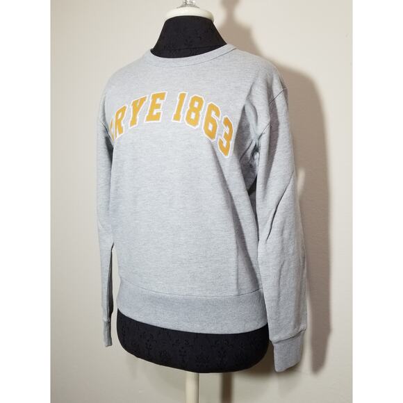 FRYE Women's Fleece Sweatshirt Pullover Sweater w/ Tags XS X-Small Gray NWT - Picture 2 of 12